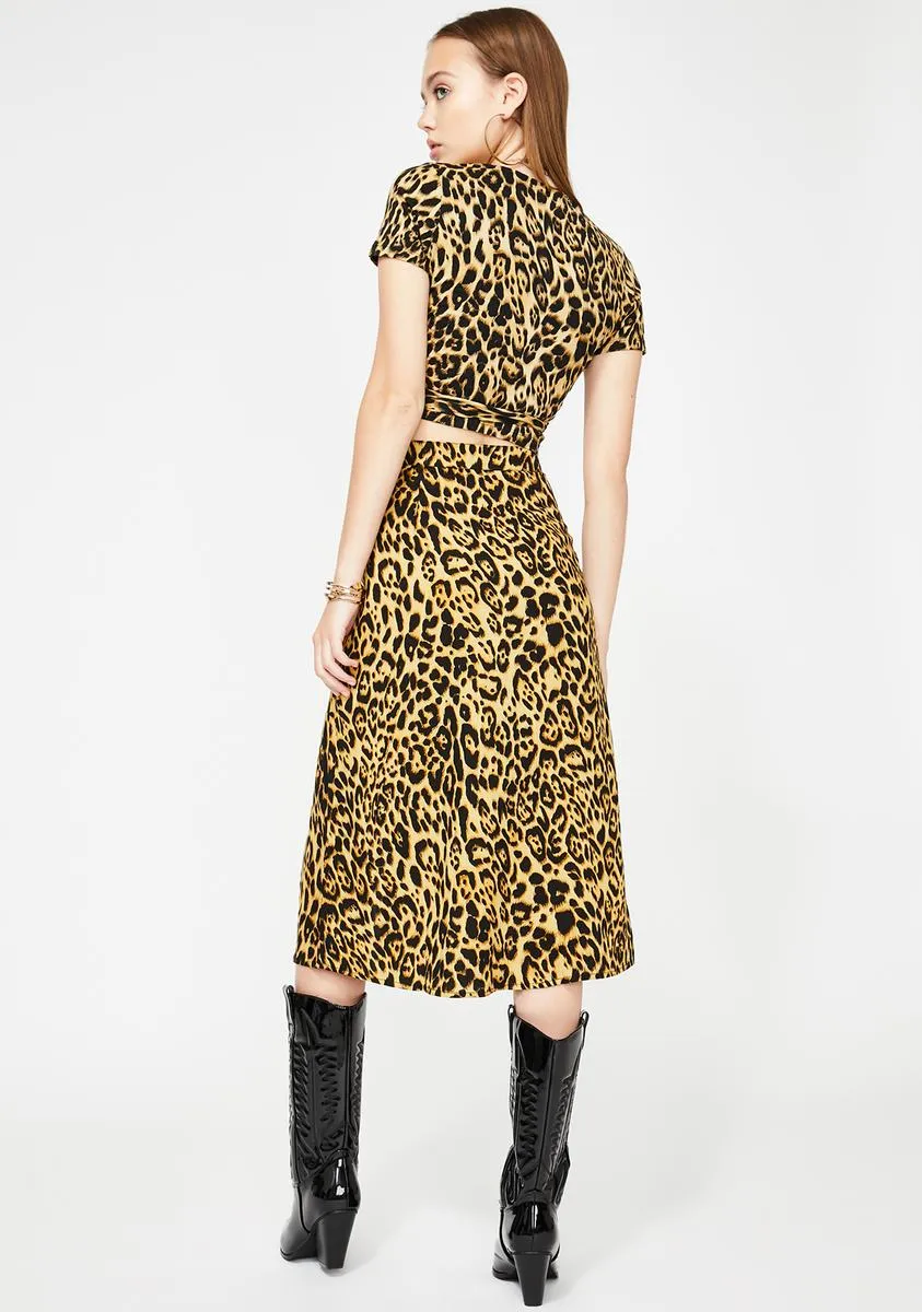 Leopard Saika Skirt-