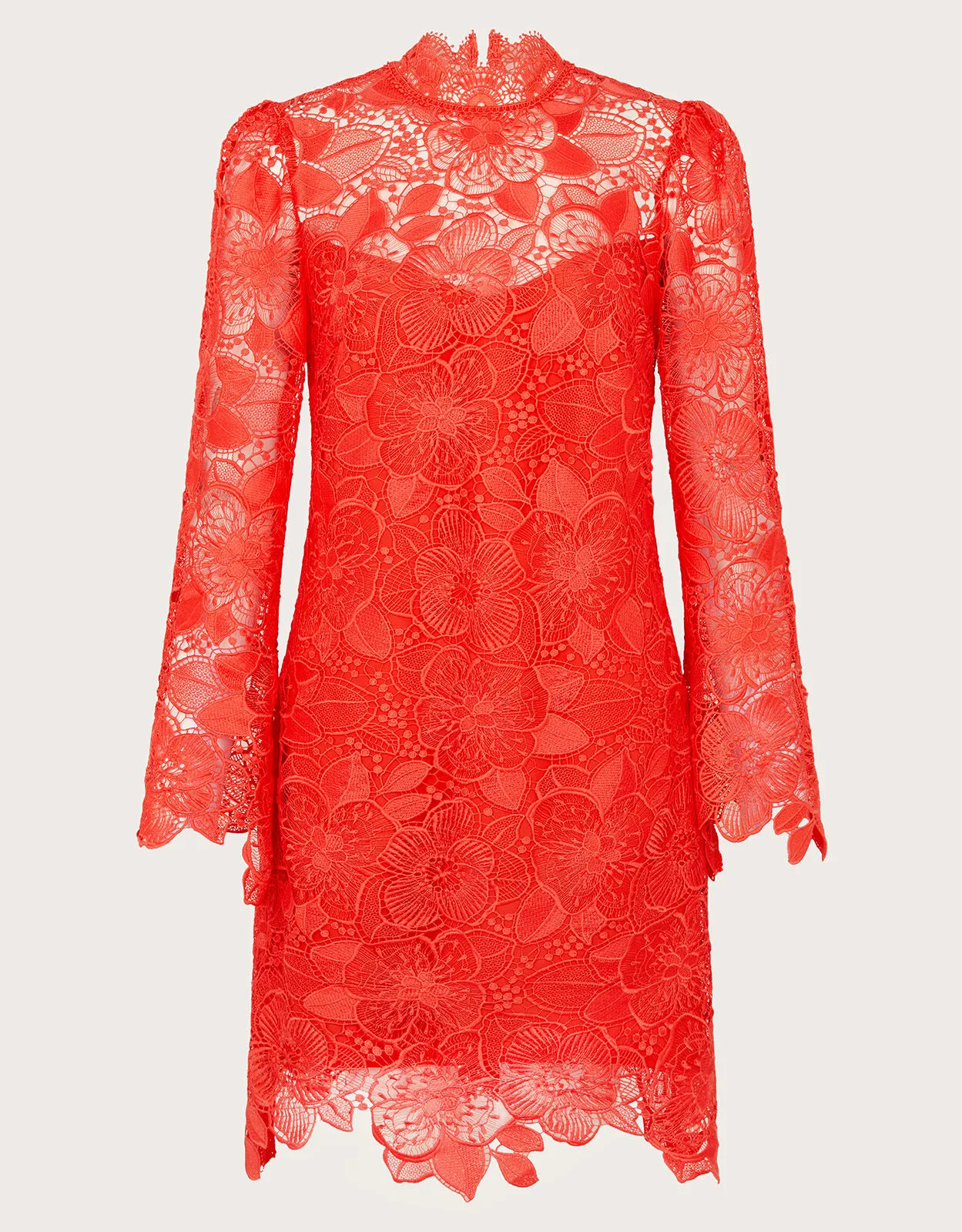 Lila Lace Tunic Dress Orange