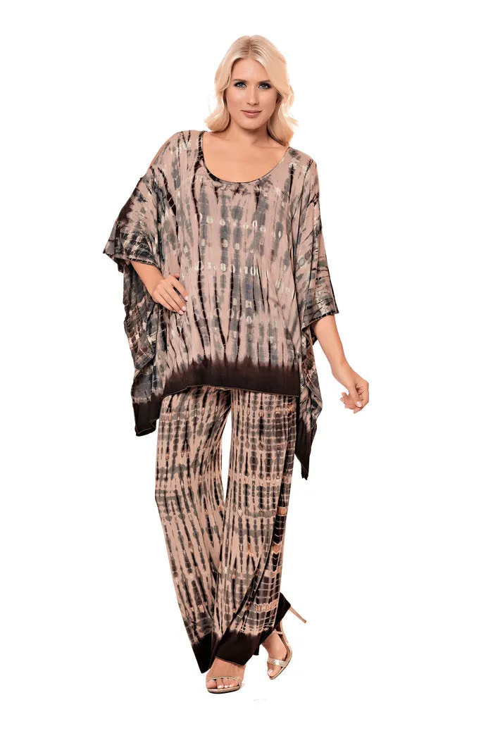 Looming Cold Shoulder Tunic Palazzo Set