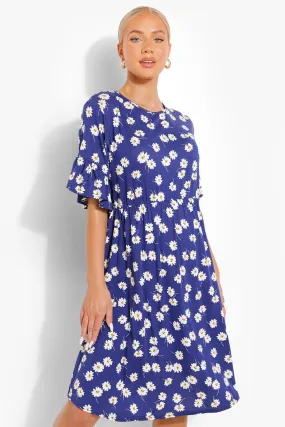 Maternity Daisy Floral Smock Dress