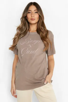 Maternity Oversized Washed Bump T-Shirt