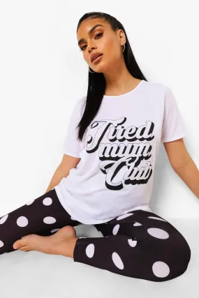 Maternity 'Tired Mum Club' Pajama Set