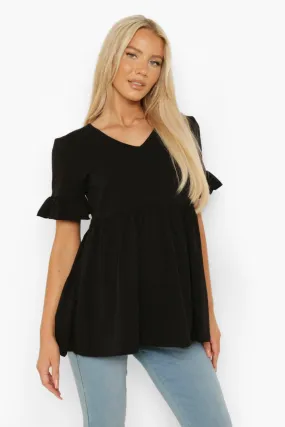 Maternity V Neck Smock Top