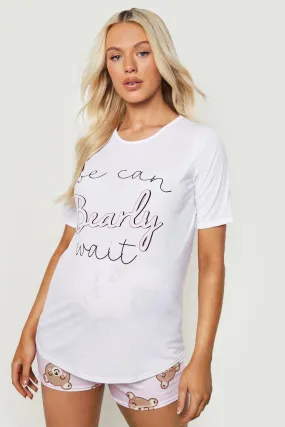 Maternity 'We Can Bearly Wait' Short Pyjamas