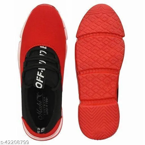 Men's Mesh Stylish Red Sports Shoes