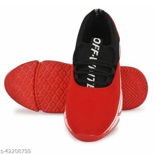 Men's Mesh Stylish Red Sports Shoes