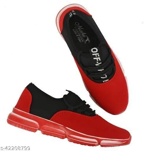 Men's Mesh Stylish Red Sports Shoes