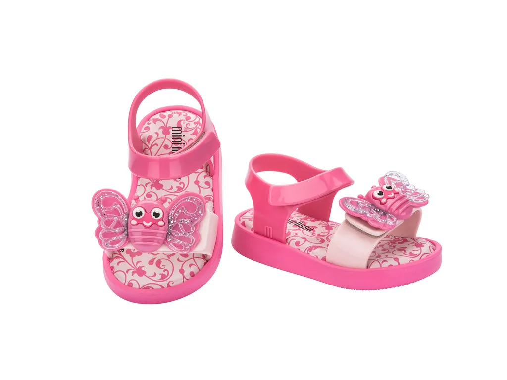 Mini Melissa Jump Bugs Pink Sandals For Babies