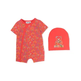 Moschino Romper Hat Gift Red Multico 22SS