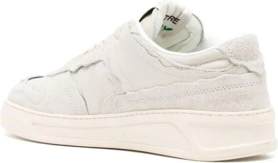 MSGM Fantastic Green leather sneakers Neutrals