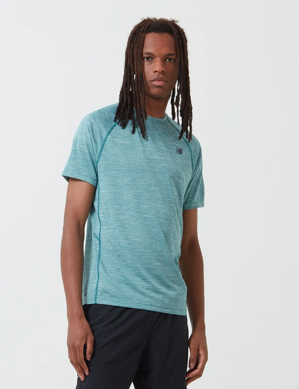 New Balance Tenacity Athletic T-Shirt - Mirage Heather