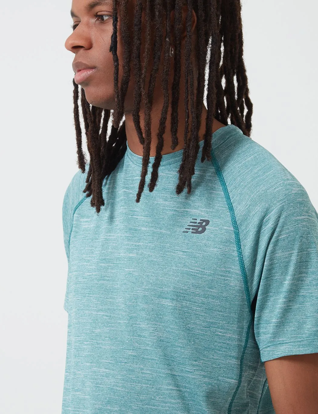 New Balance Tenacity Athletic T-Shirt - Mirage Heather