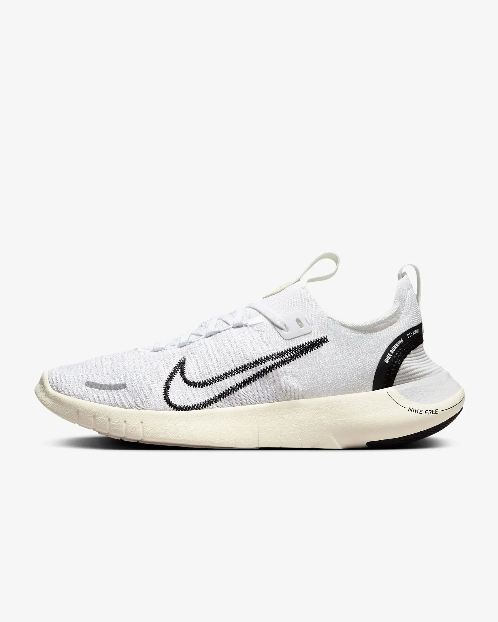 Nike Free RN NN White Black Coconut Milk Women's