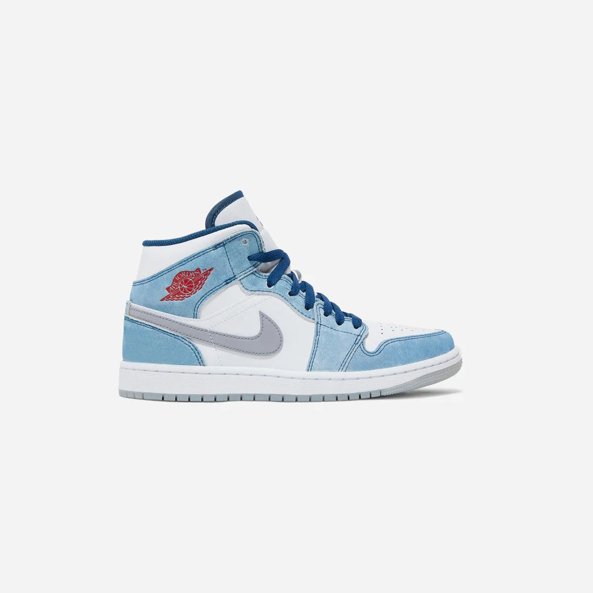 NIKE  JORDAN 1 MID FRENCH BLUE FIRE RED