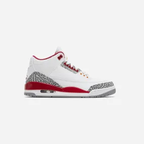 NIKE  JORDAN 3 RETRO CARDINAL RED