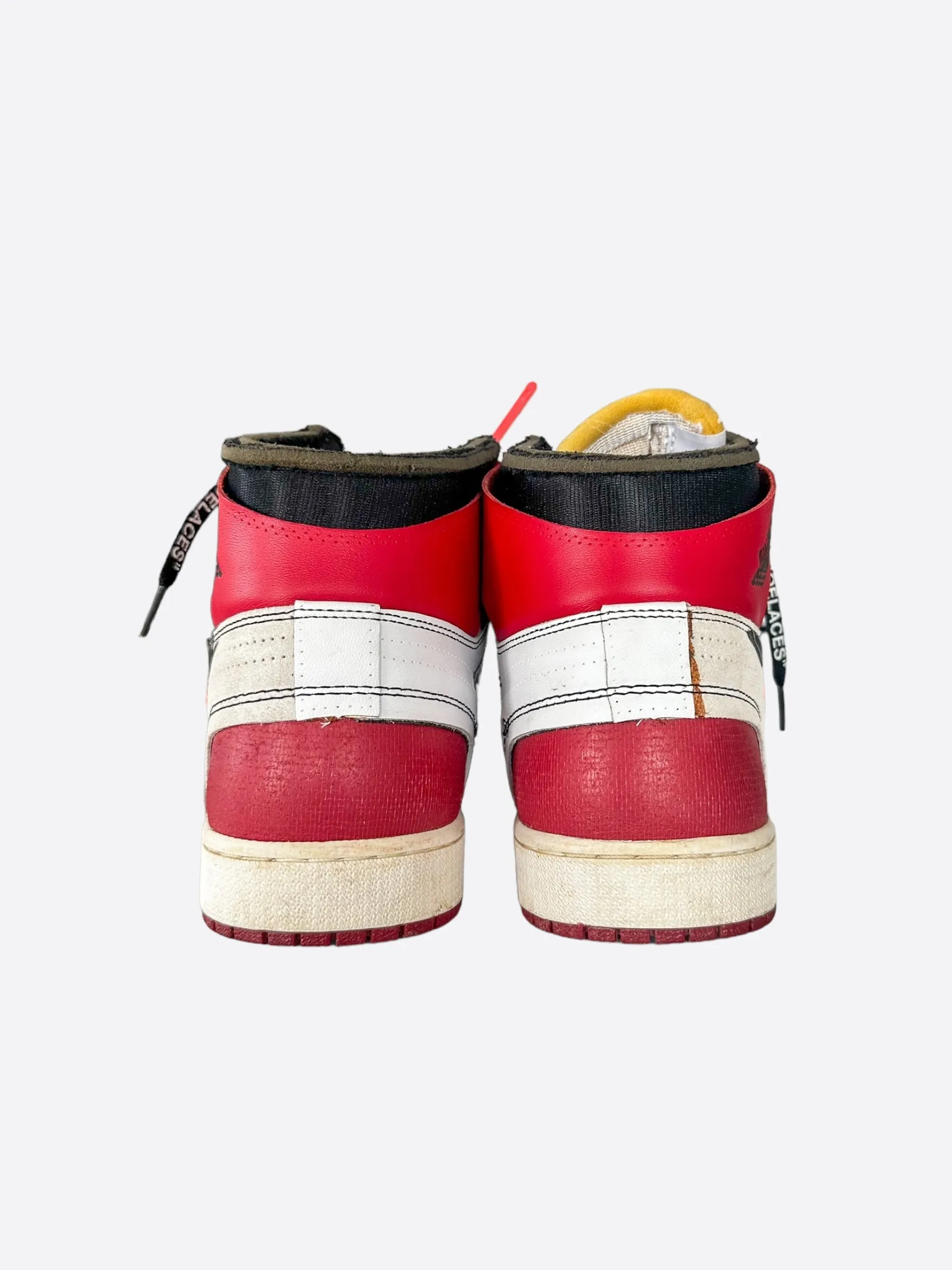 Nike Off-White Red Chicago Jordan 1 Hightop Sneakers