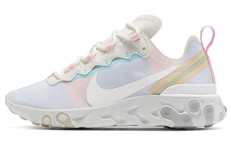 Nike React Element 55 White Crimson Gold Women's