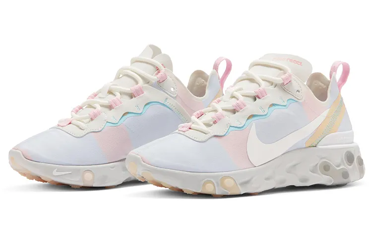 Nike React Element 55 White Crimson Gold Women's