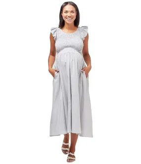 NOM Maternity Harper Smocked Maternity Dress Women's