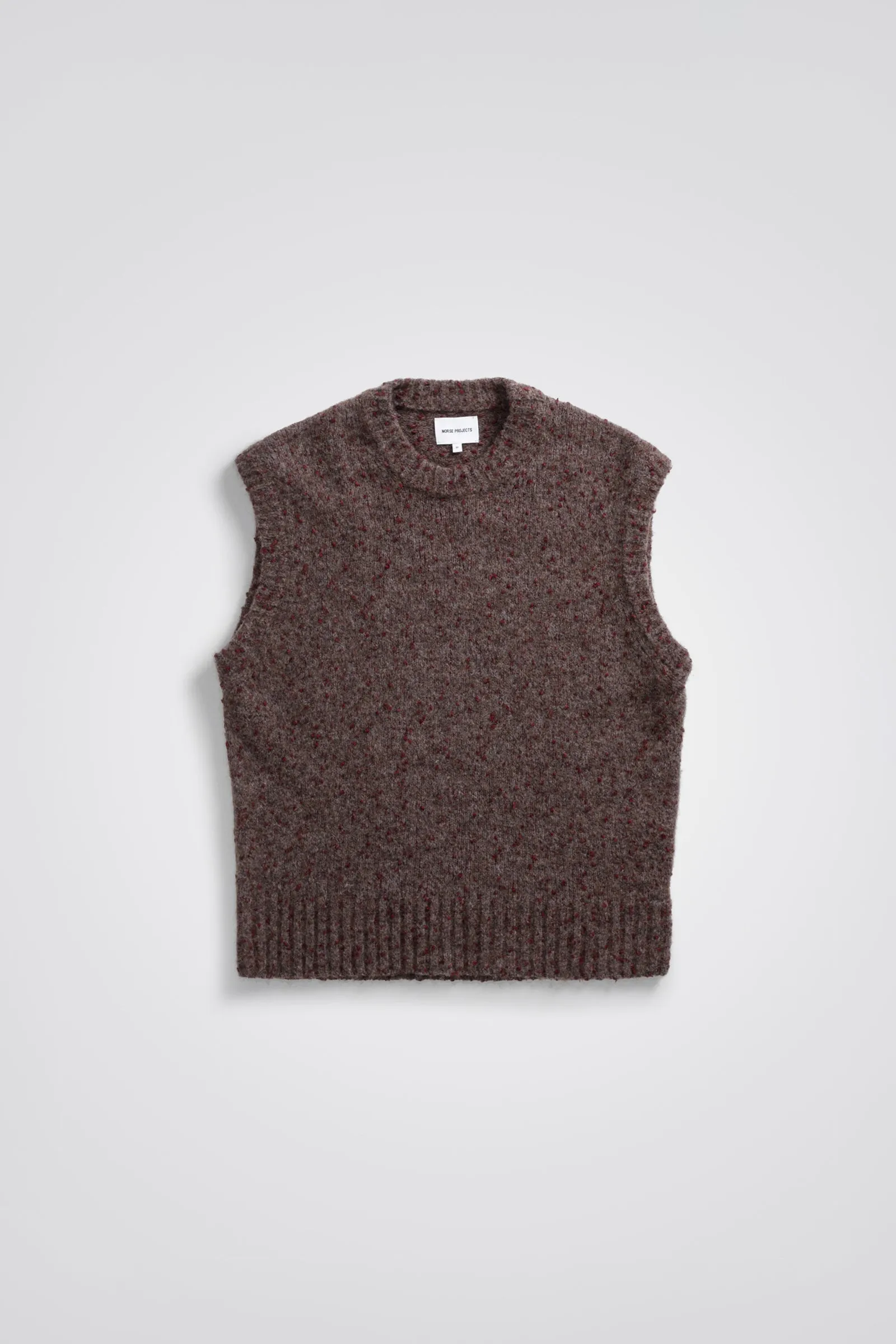 Norse Projects Manfred Tweed Vest Burgundy