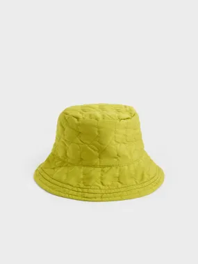 Nylon Textured Bucket Hat - Lime