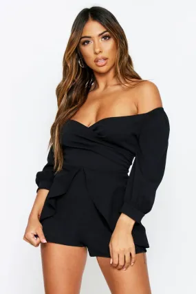 Off The Shoulder Frill Romper