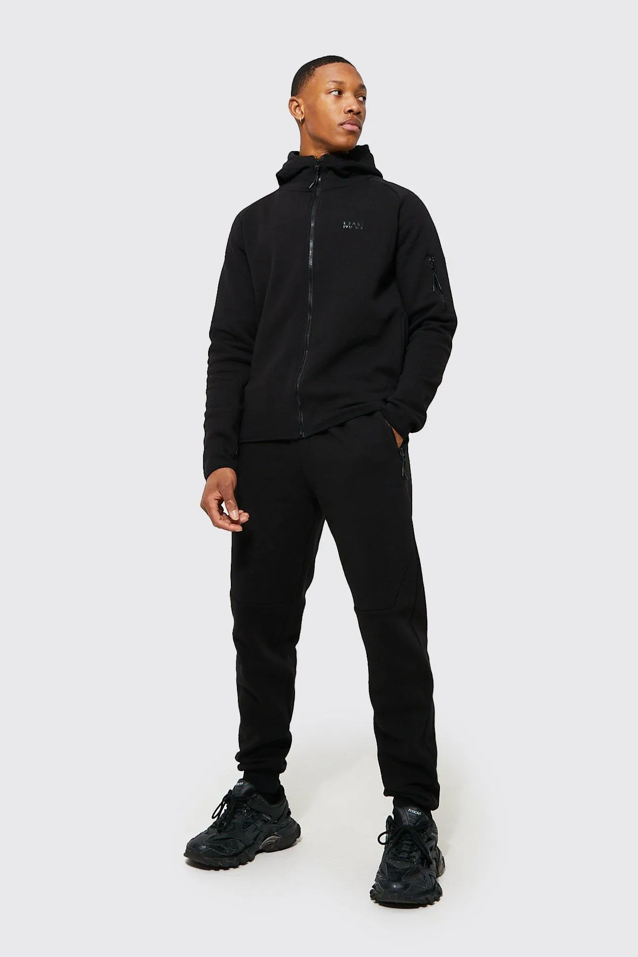 Original Man Ma1 Zip Hooded Tracksuit | boohooMAN UK