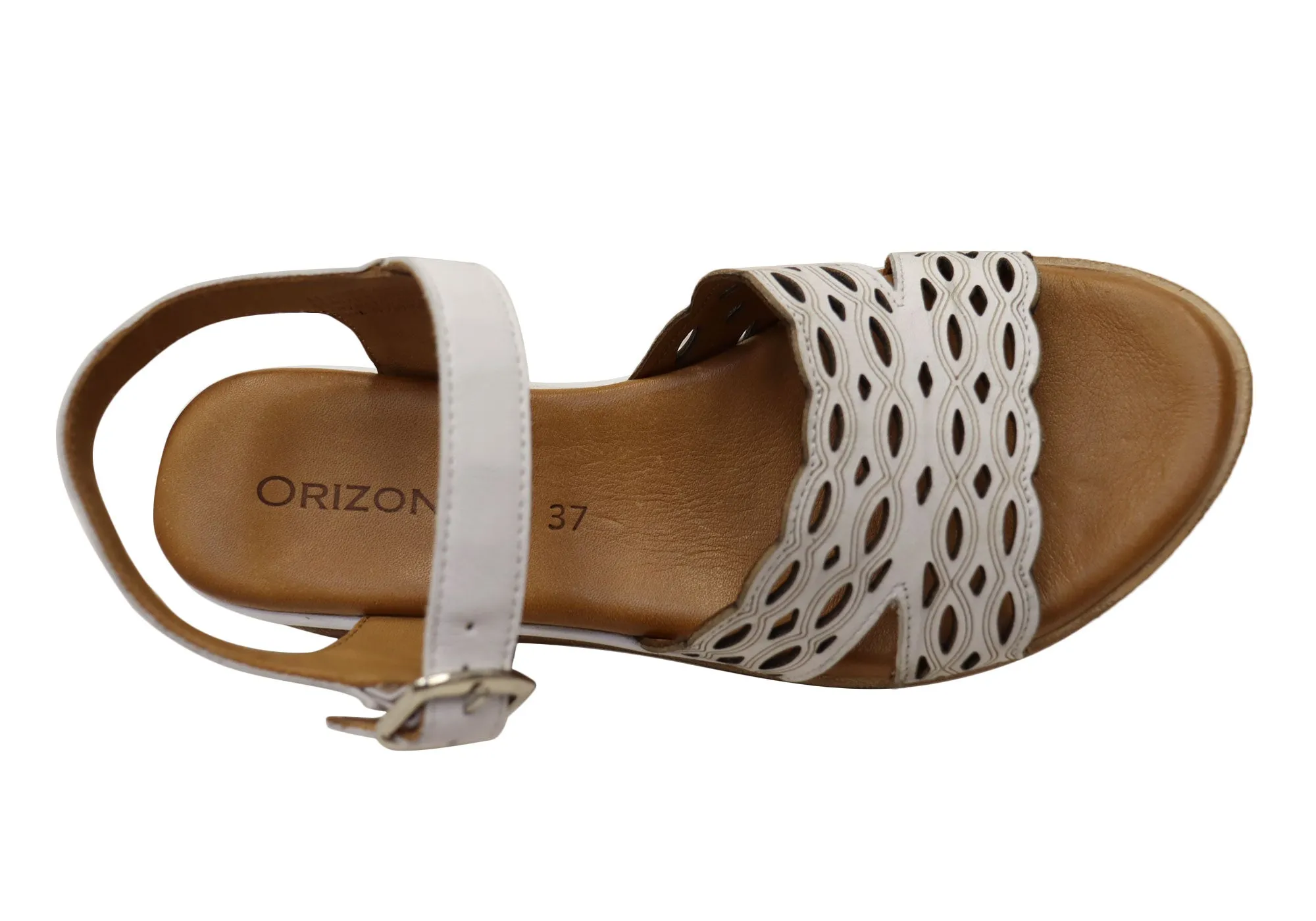 Orizonte Malinar Womens Comfortable European Leather Wedge Sandals