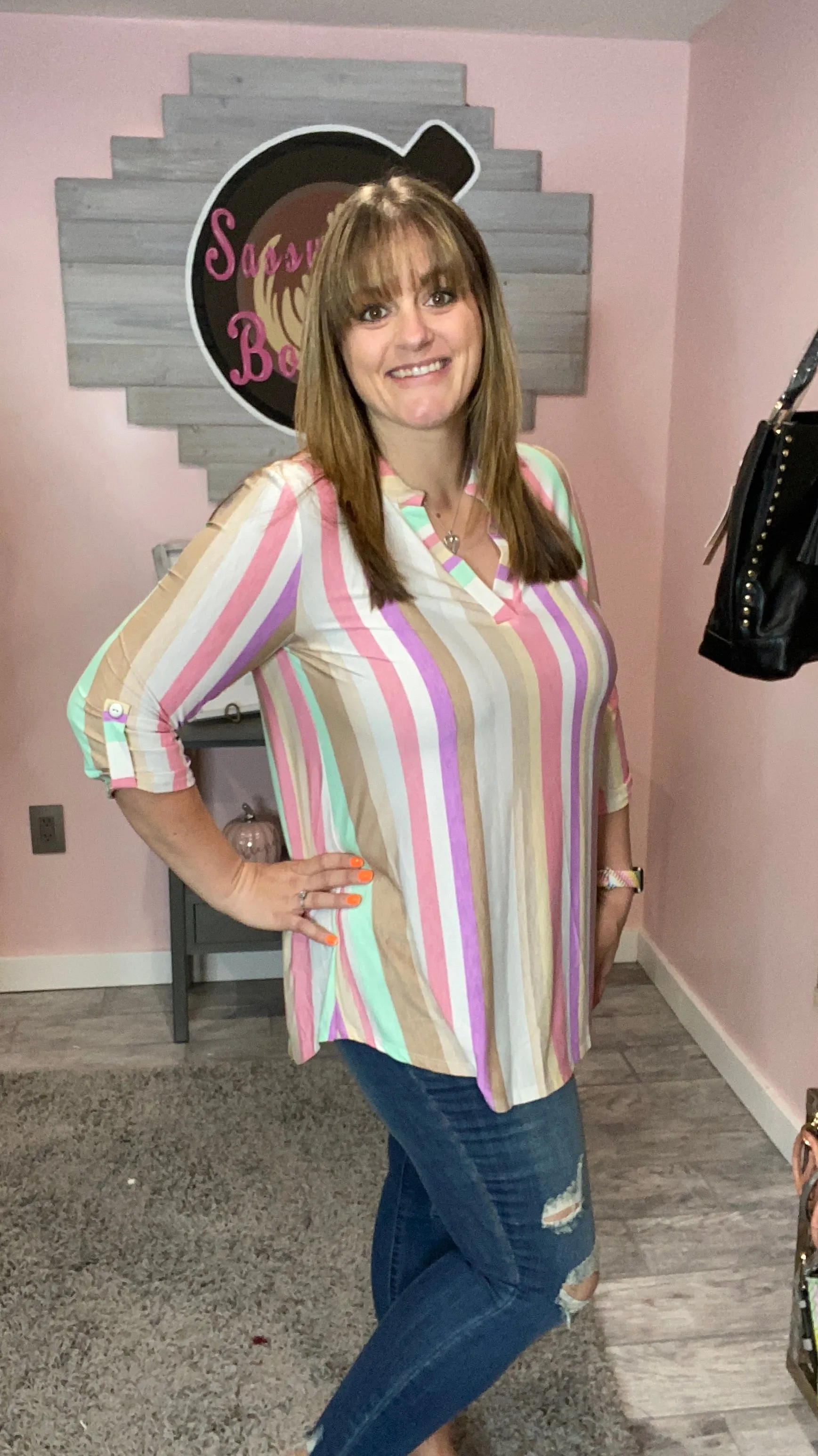 Pastel Stripe Gabby Tunic