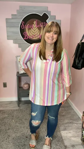 Pastel Stripe Gabby Tunic