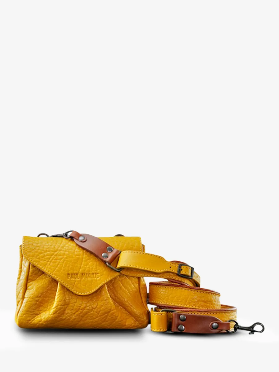 paulmarius leather shoulder bag for women Yellow - Suzon S Saffron | PAUL MARIUS