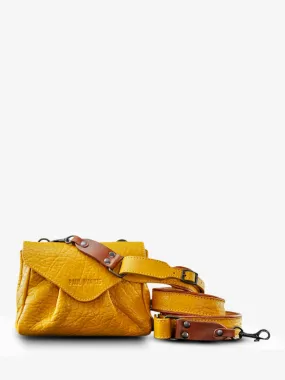 paulmarius leather shoulder bag for women Yellow - Suzon S Saffron | PAUL MARIUS