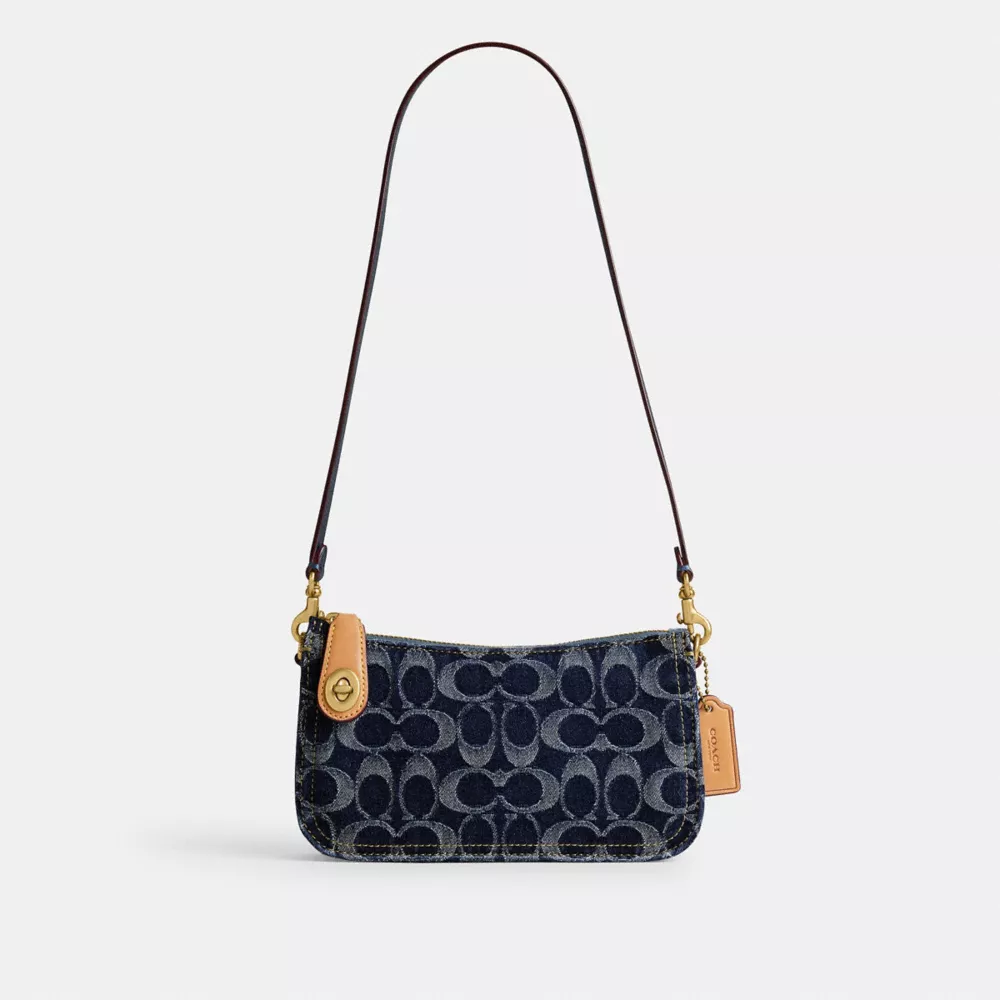 PENN SHOULDER BAG IN SIGNATURE DENIM