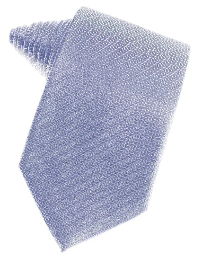 Periwinkle Herringbone Necktie