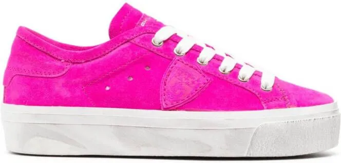 Philippe Model Paris PRSX Haute logo-patch sneakers Pink