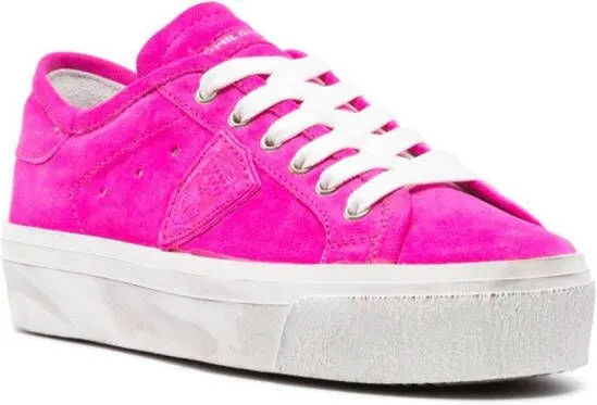 Philippe Model Paris PRSX Haute logo-patch sneakers Pink