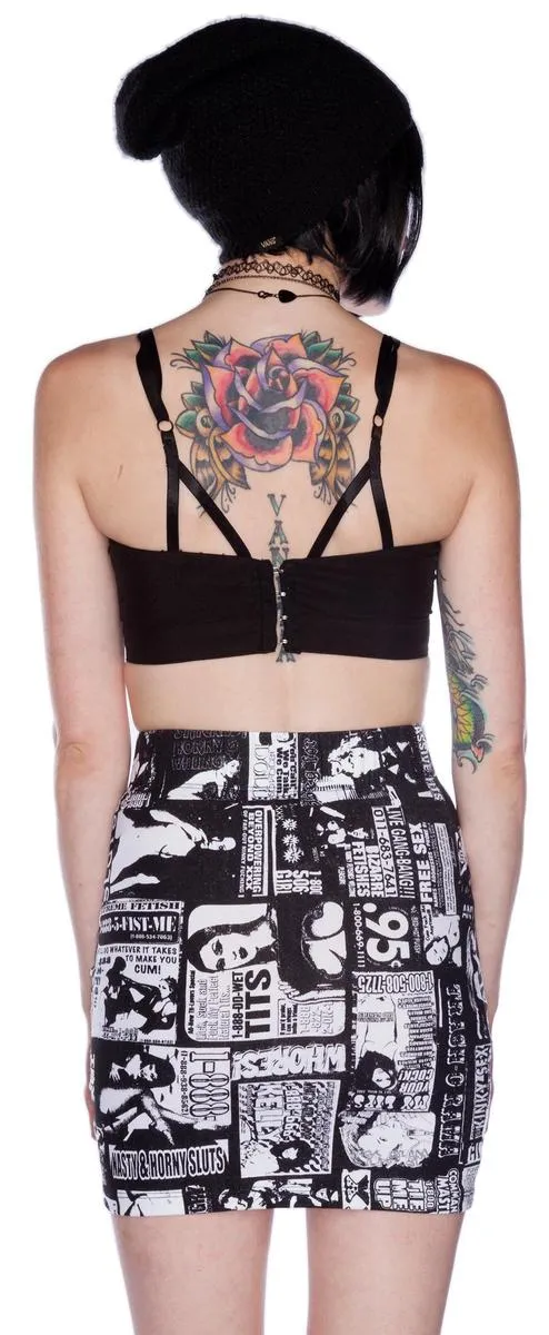 Porno Print Skirt-