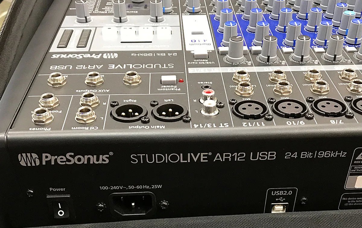 PreSonus StudioLive AR12 14-Channel Hybrid USB Mixer Interface with Backpack Case