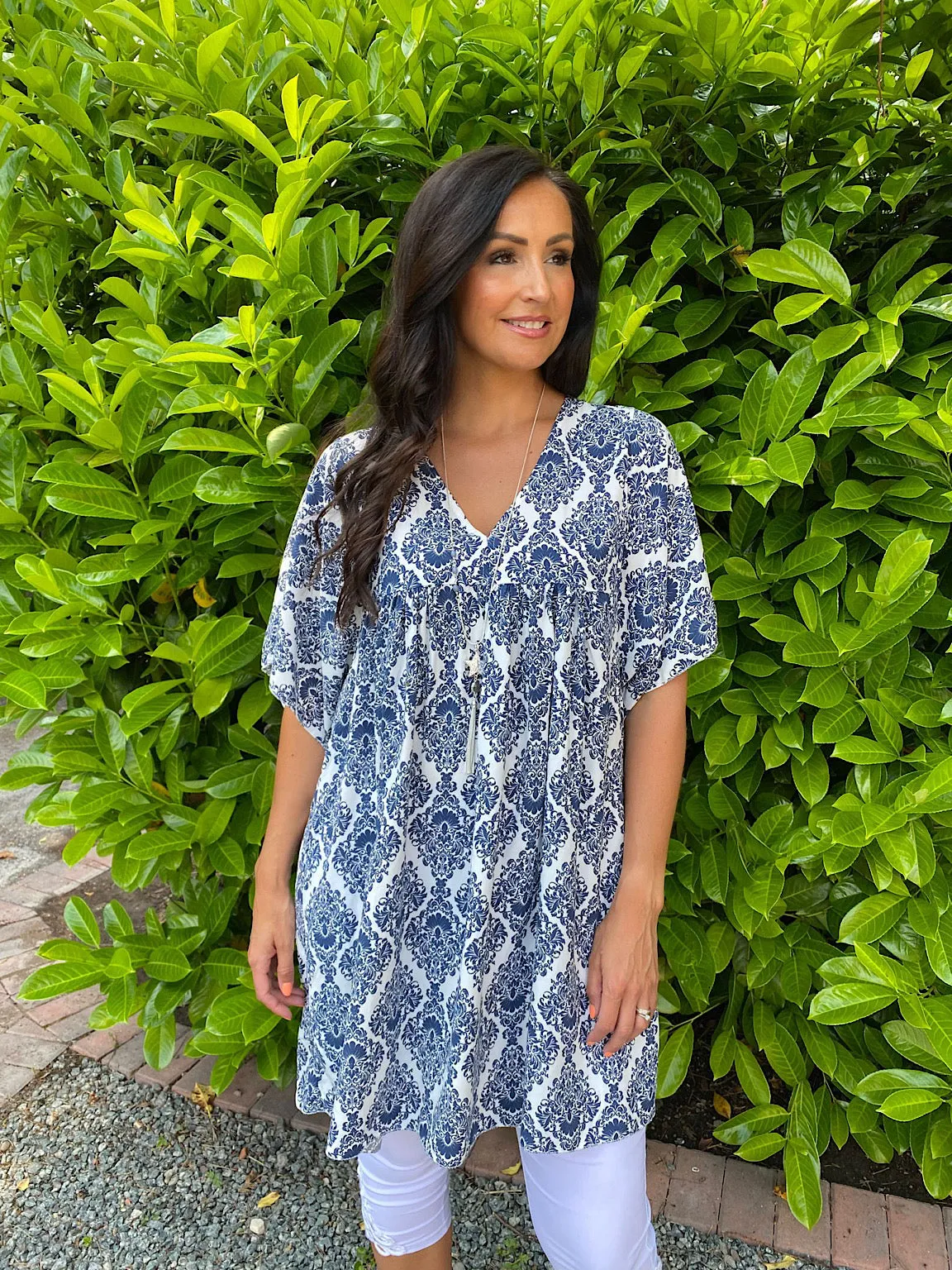 Printed V-Neck Tunic Fiona