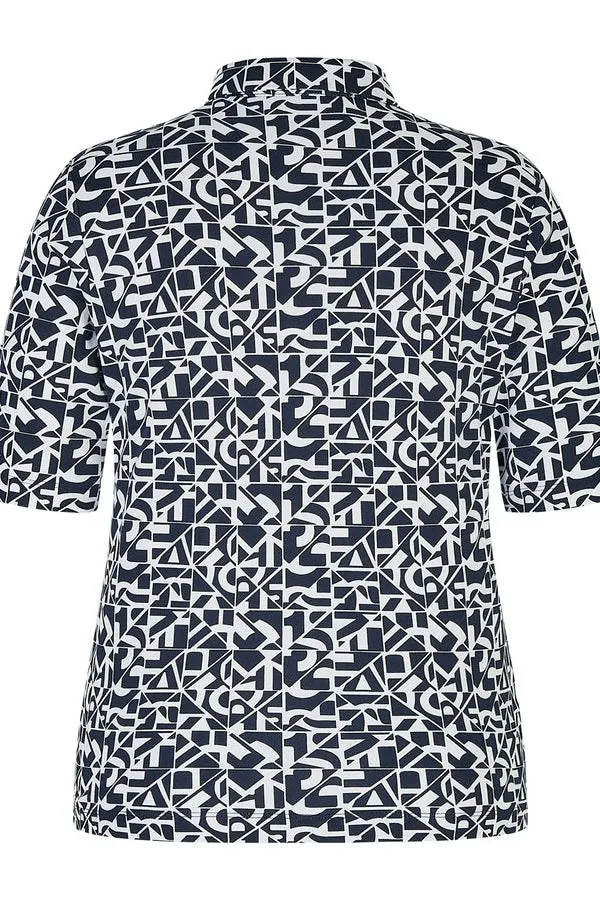 Rabe & LecomteALLOVER NAVY PRINT POLO