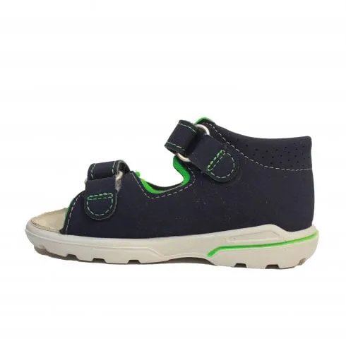 Ricosta Manto | Nautic/Neongreen | Children's Rip Tape Sandals