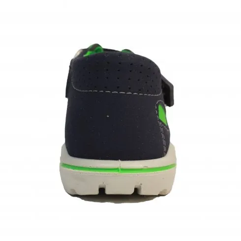 Ricosta Manto | Nautic/Neongreen | Children's Rip Tape Sandals