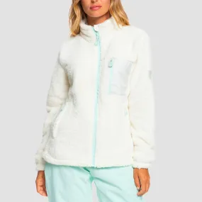 Roxy Alabama Zip Up Fleece Egret - Womens