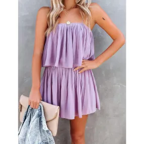 Ruched Spaghetti Strap Romper