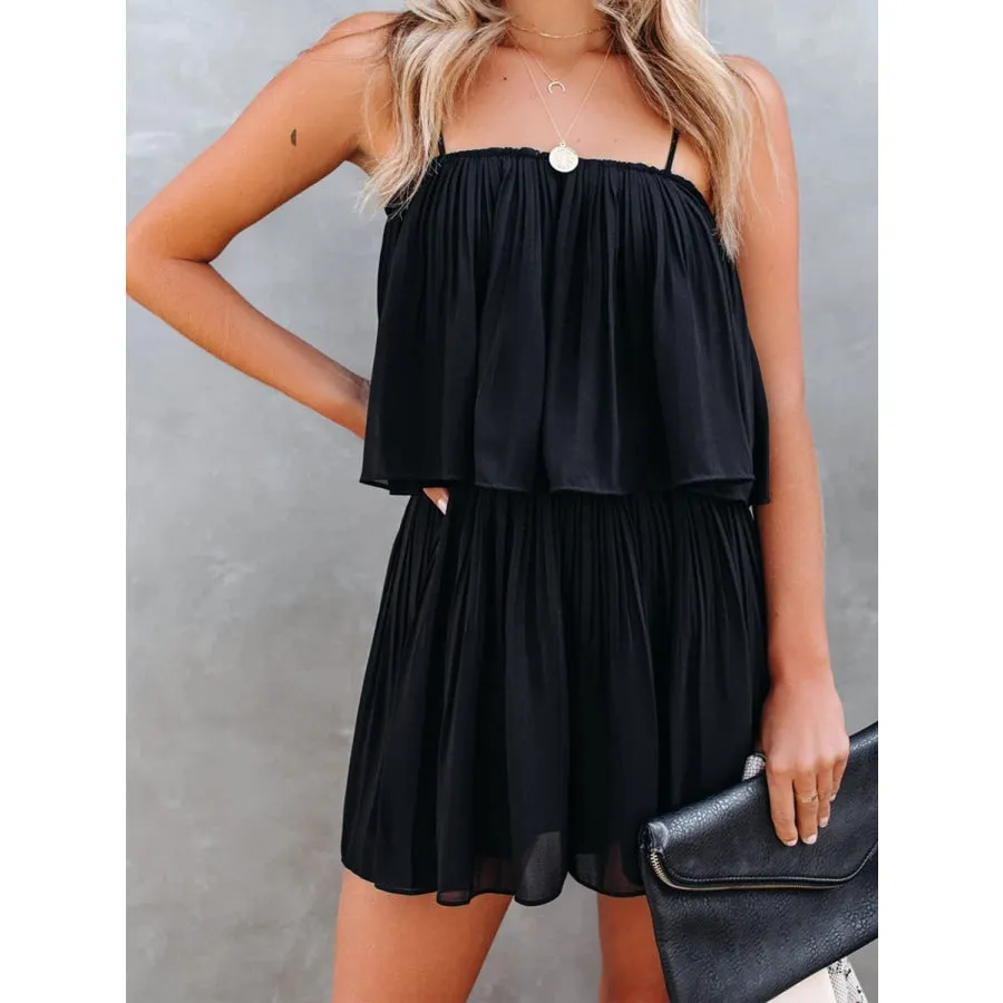 Ruched Spaghetti Strap Romper