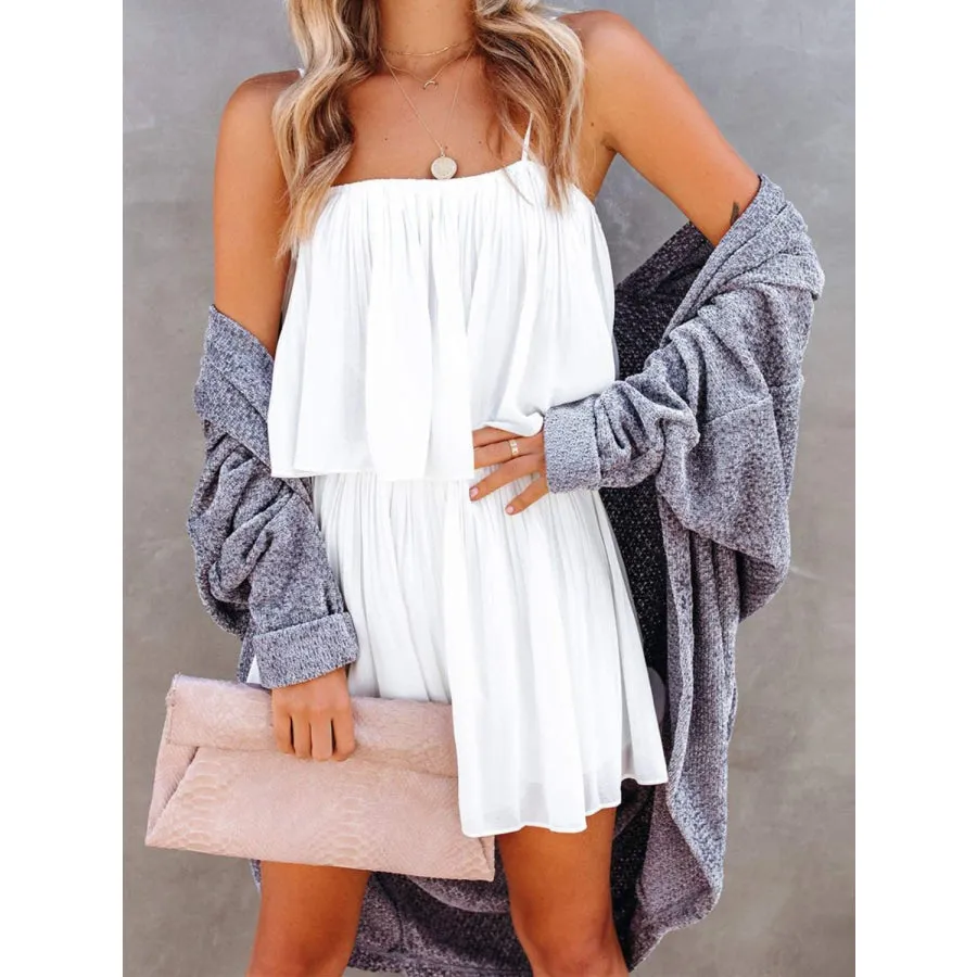 Ruched Spaghetti Strap Romper