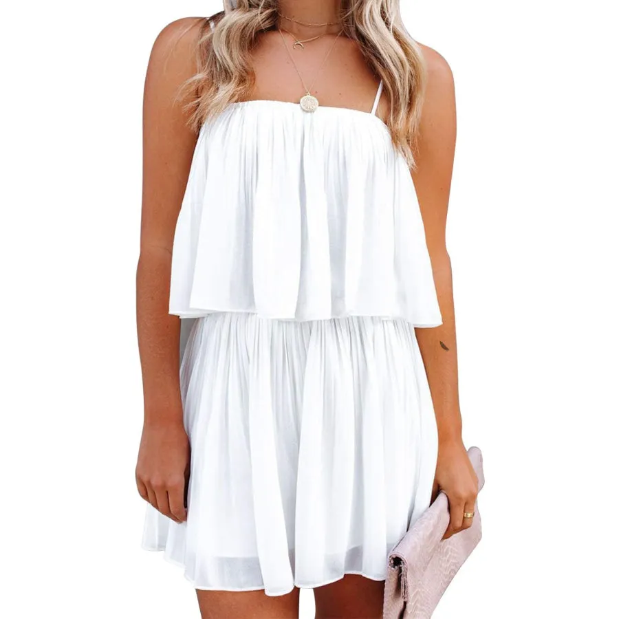 Ruched Spaghetti Strap Romper