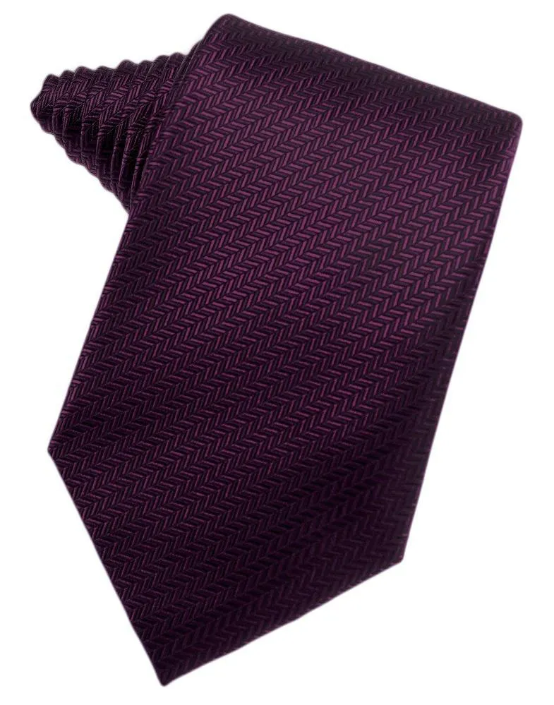 Sangria Herringbone Necktie