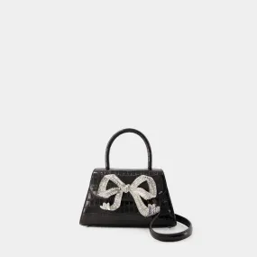 SELF PORTRAIT  Mini Bow Bag - Self Portrait - Leather - Black