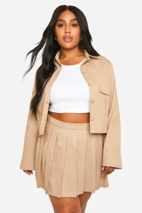 Skirt Co-ords | Plus Tailored Pleated Skirt | boohoo